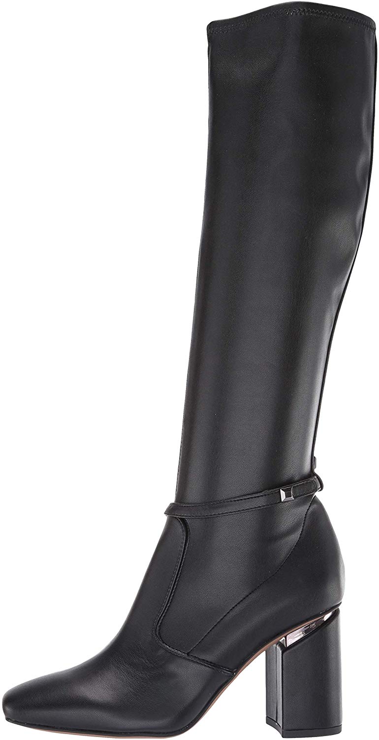 Franco Sarto Women/'s Shoes Roxanne Leather Square Toe Knee High Fashion Boots