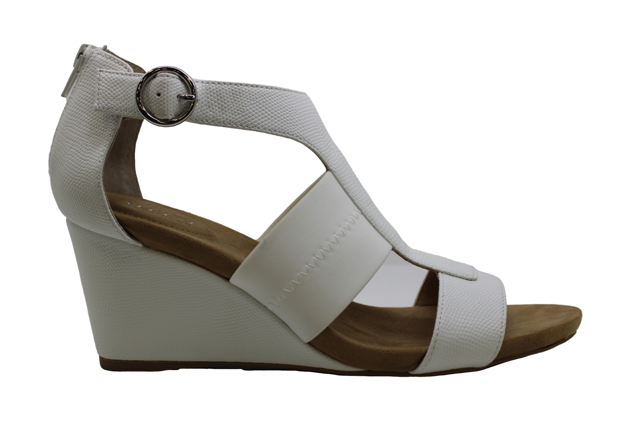 Alfani Womens Pearcee Leather Open Toe Casual Platform Sandals
