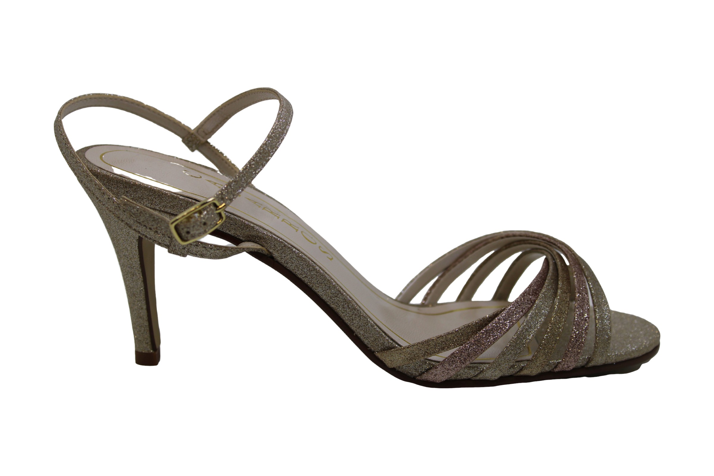 Caparros Quayliah Kitten Heel Evening Sandals, Silver