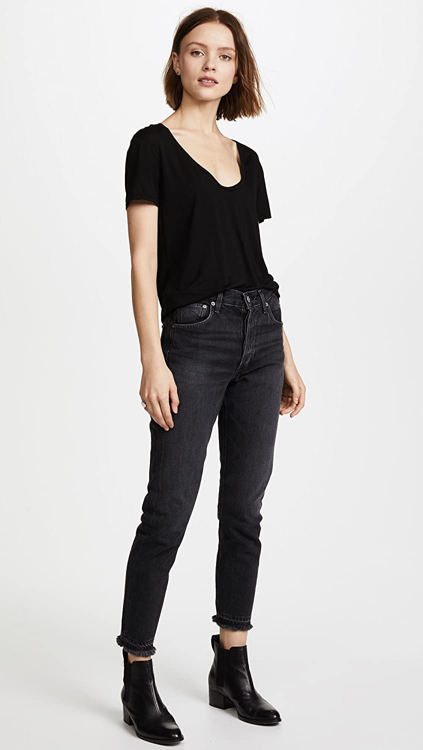 Women's Scoop Neck Short Sleeve T-Shirt, Black, Size Small 29Rd | eBay