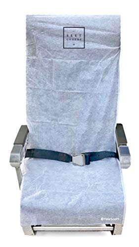 Airplane Seat Covers (2 Disposable Covers Per, White, Size ...