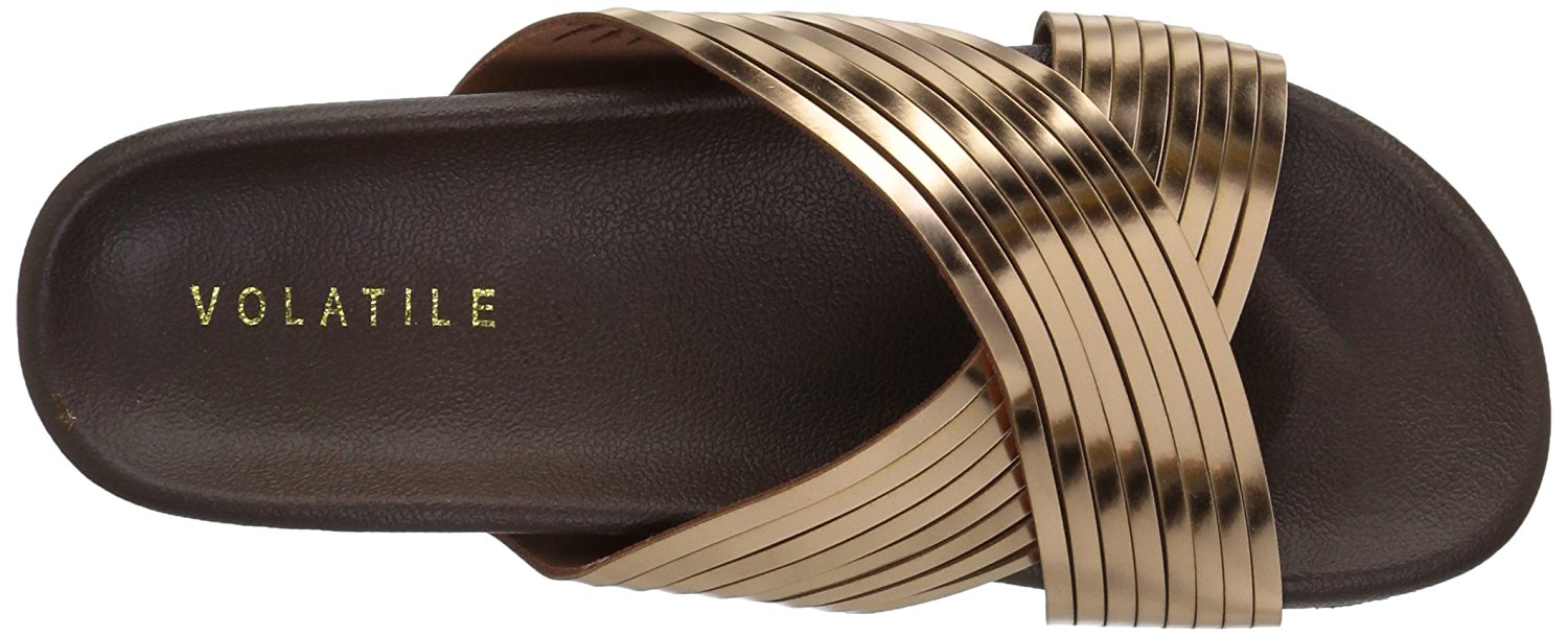 Volatile Womens Flip Flops in Gold Color, Size 6 XET | eBay