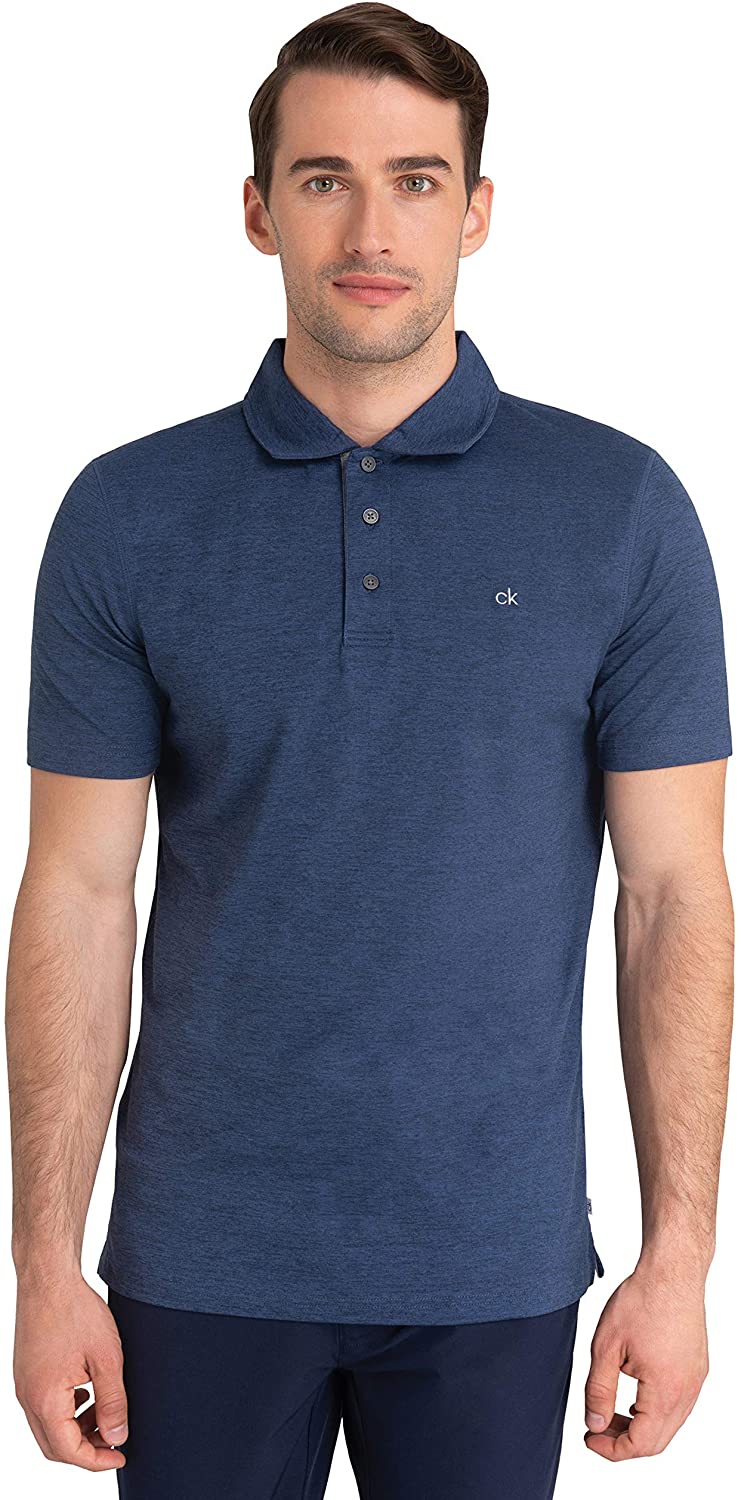Men's Newport Polo | Dry Fit with UPF 30+, Navy Marl, Size XX-Large | eBay