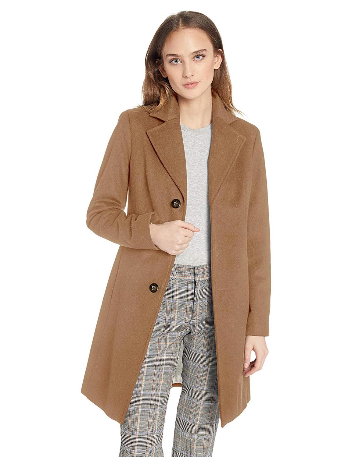 Womens Classic Cashmere Wool Blend Coat Camel 8 Camel Size 80 Ebay