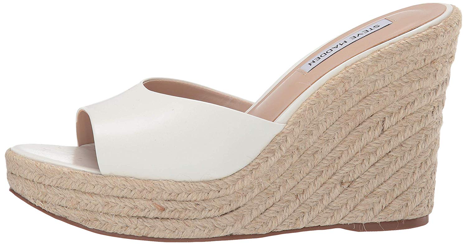 steve madden flat sandals white