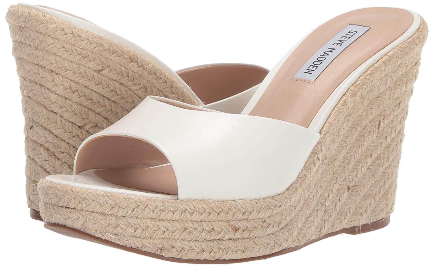 steve madden flat sandals white