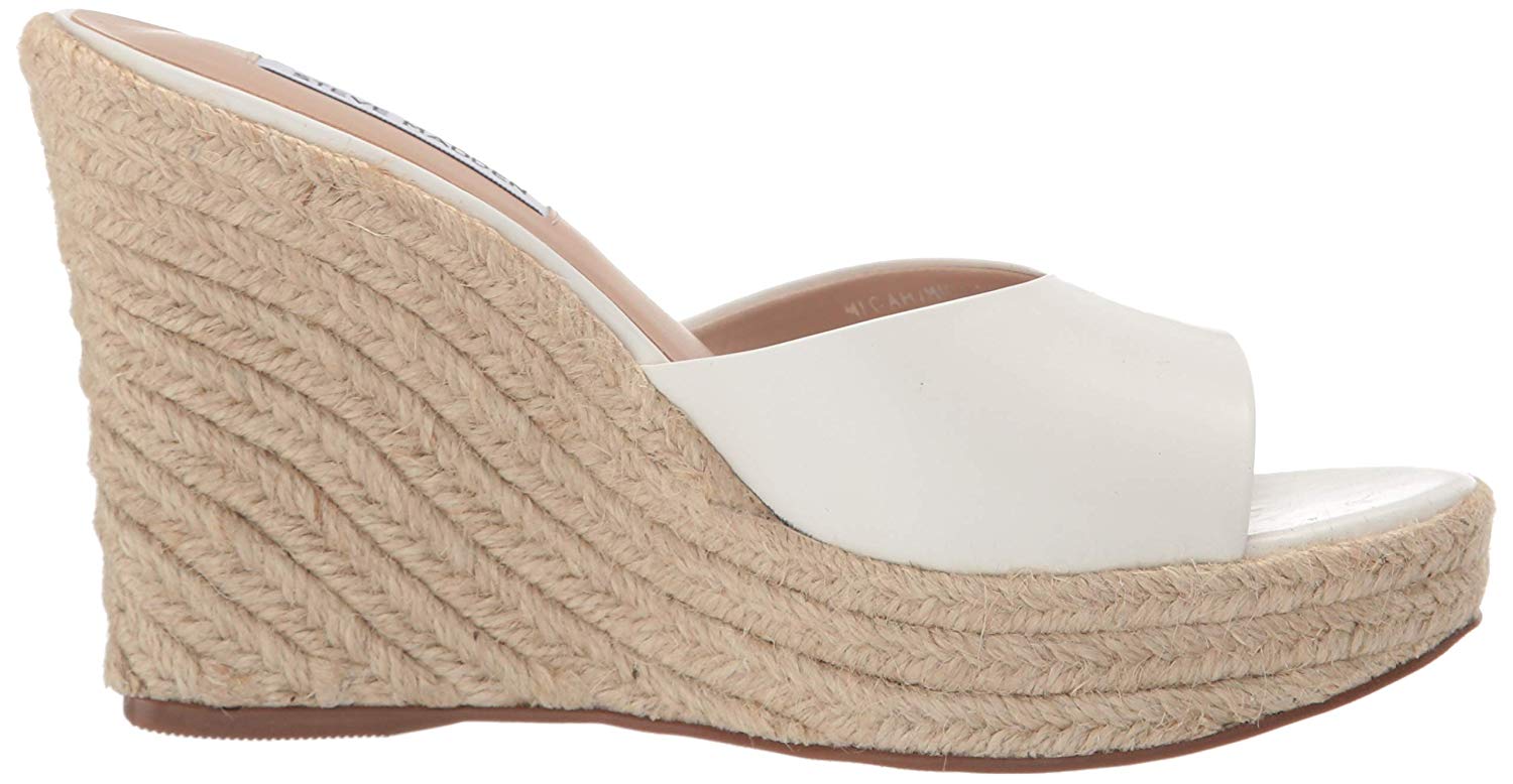 steve madden flat sandals white