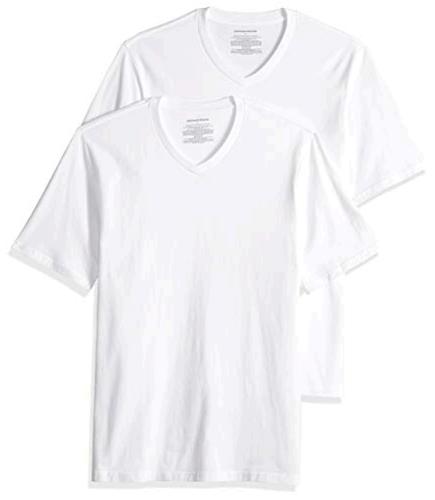 Men's 2-Pack Loose-fit V-Neck T-Shirt,, White, Size Large ...