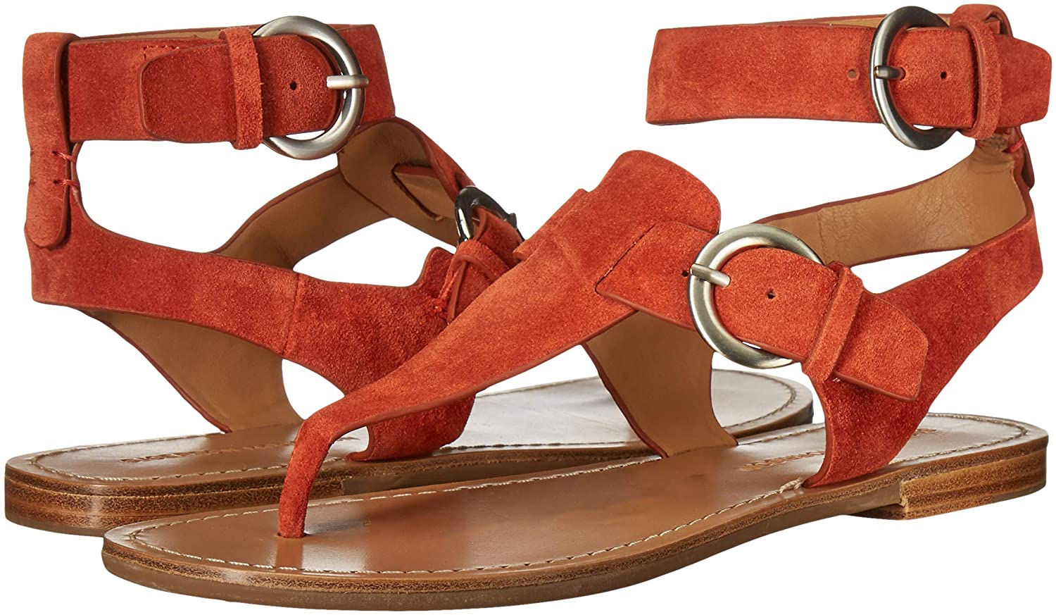 Sigerson Morrison Womens Flat Sandals in Orange Color, Size 8 AOO | eBay