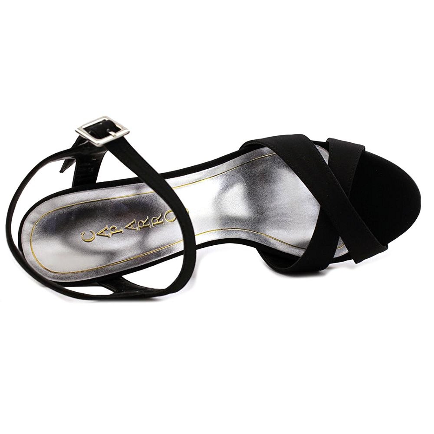 Caparros Womens Heeled Sandals in Black Color, Size 8.5