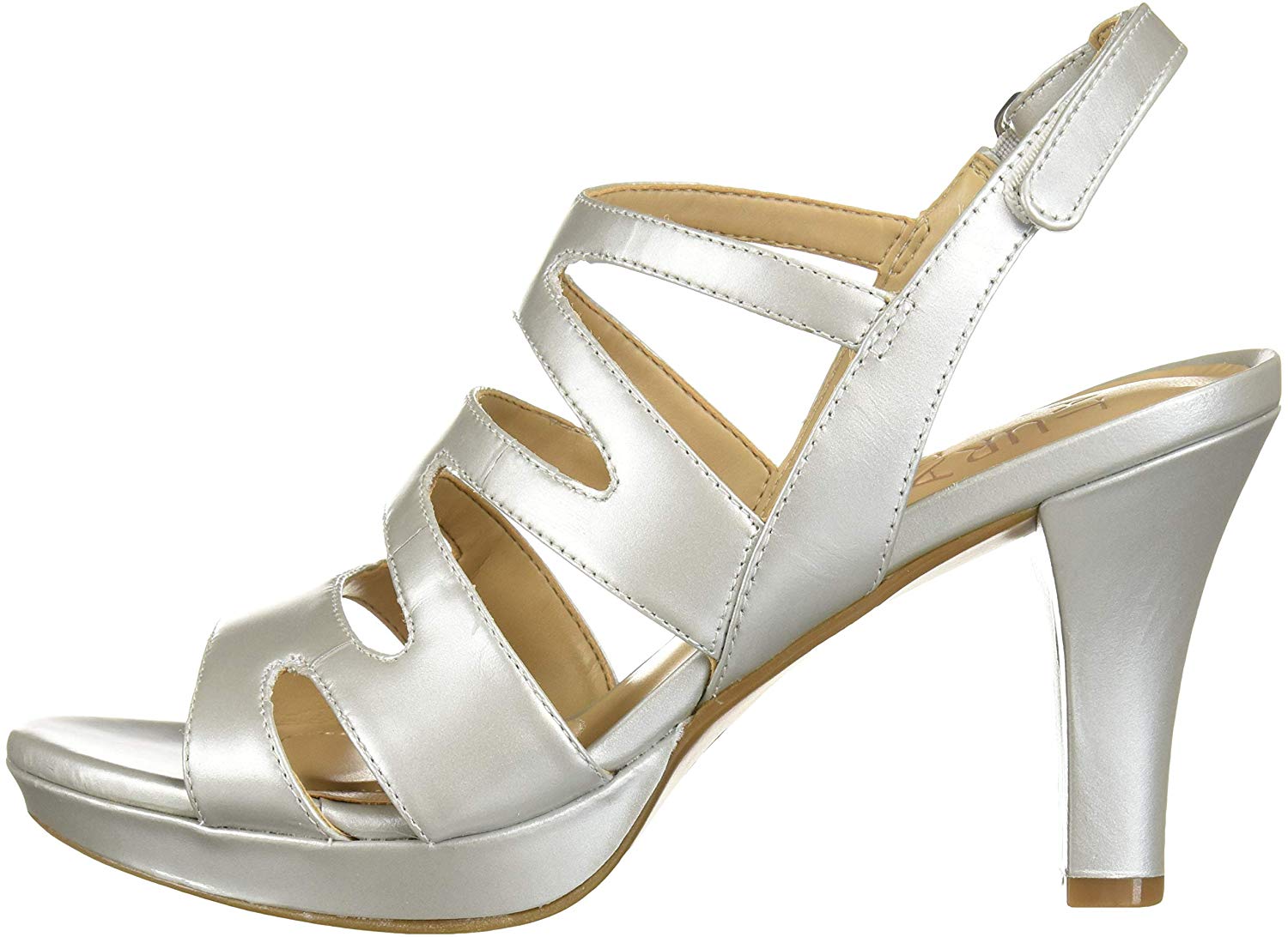 Naturalizer Womens Heeled Sandals in Silver Color, Size 7 EKP | eBay