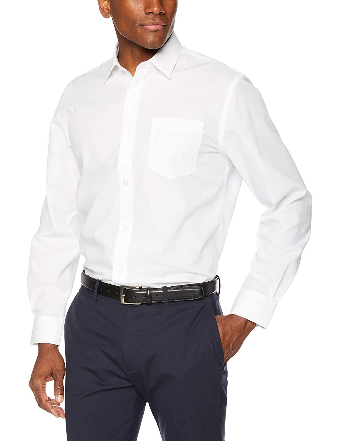 Men's Regular-Fit Wrinkle-Resistant, White, Size 18.0 0H7m | eBay