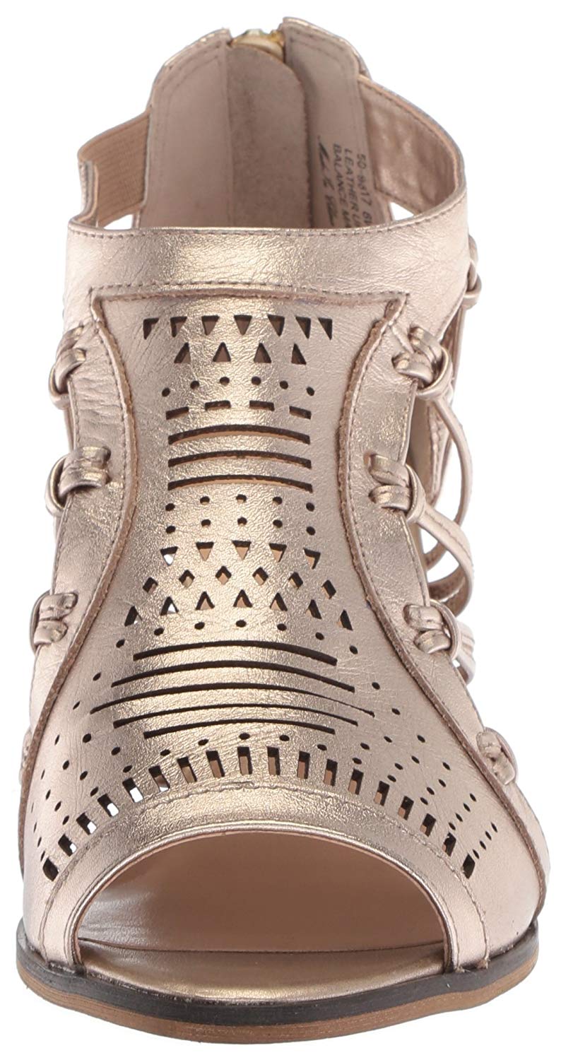 Bella Vita Womens Heeled Sandals in Gold Color, Size 7 KMK