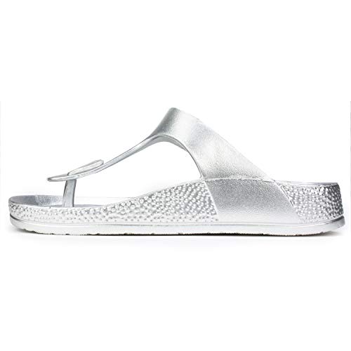 Seven Dials Womens CADELLA Silver Thong Sandals Shoes 7 Medium (b M) BHFO 1867 for sale online 