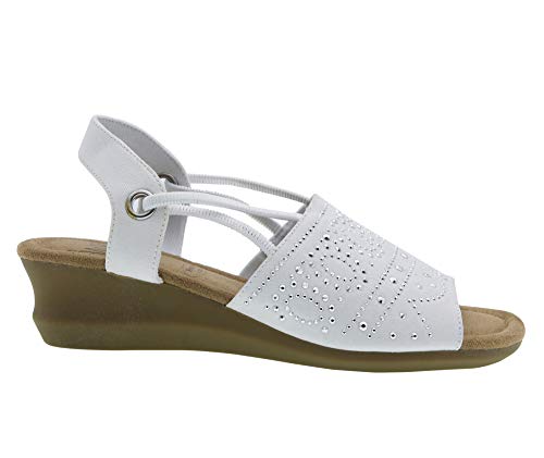impo stretch sandals white