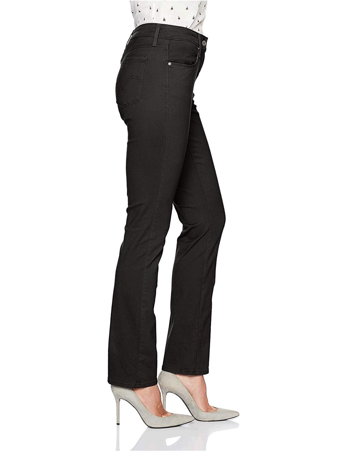 straight jeans for women black