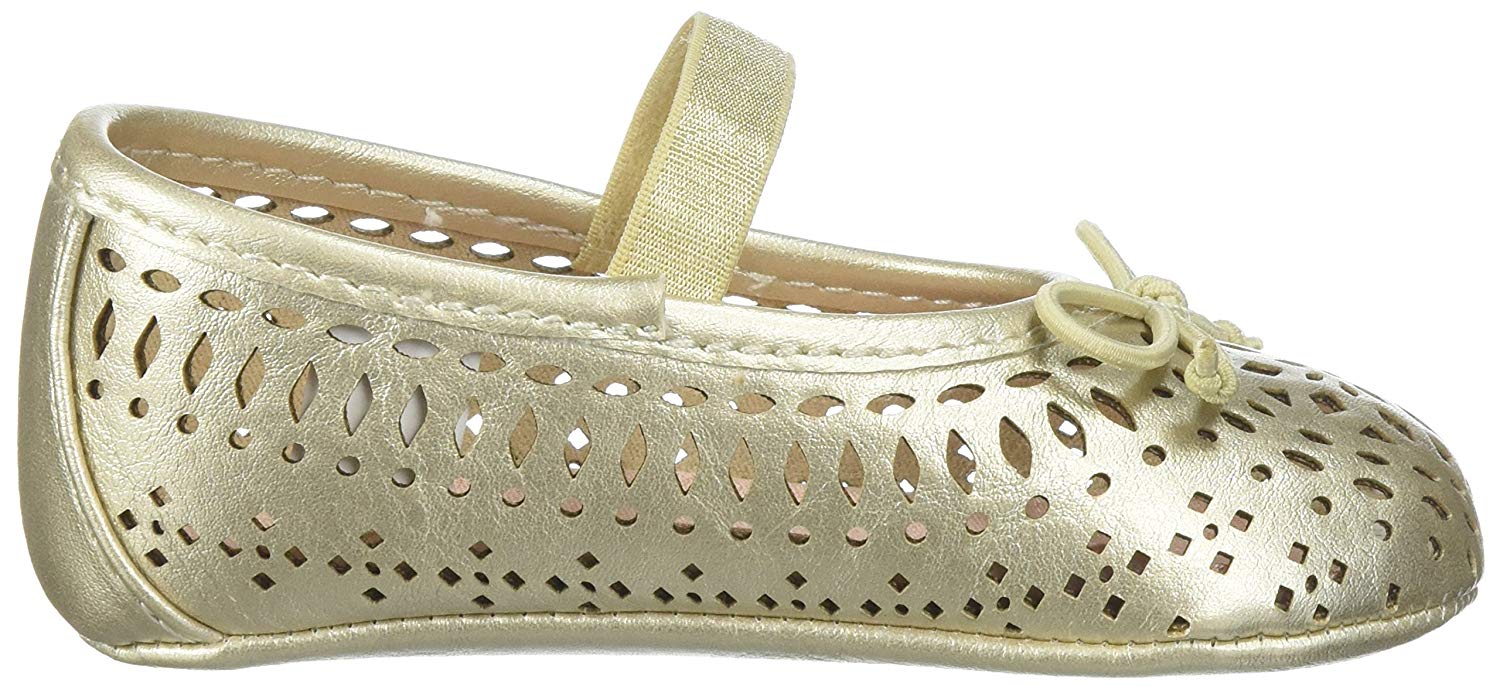 Baby Deer Children Girls Flats in Gold Color, Size 3 JLB