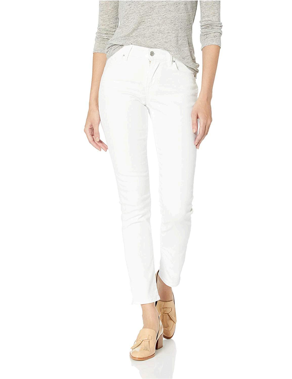 white jeans short length
