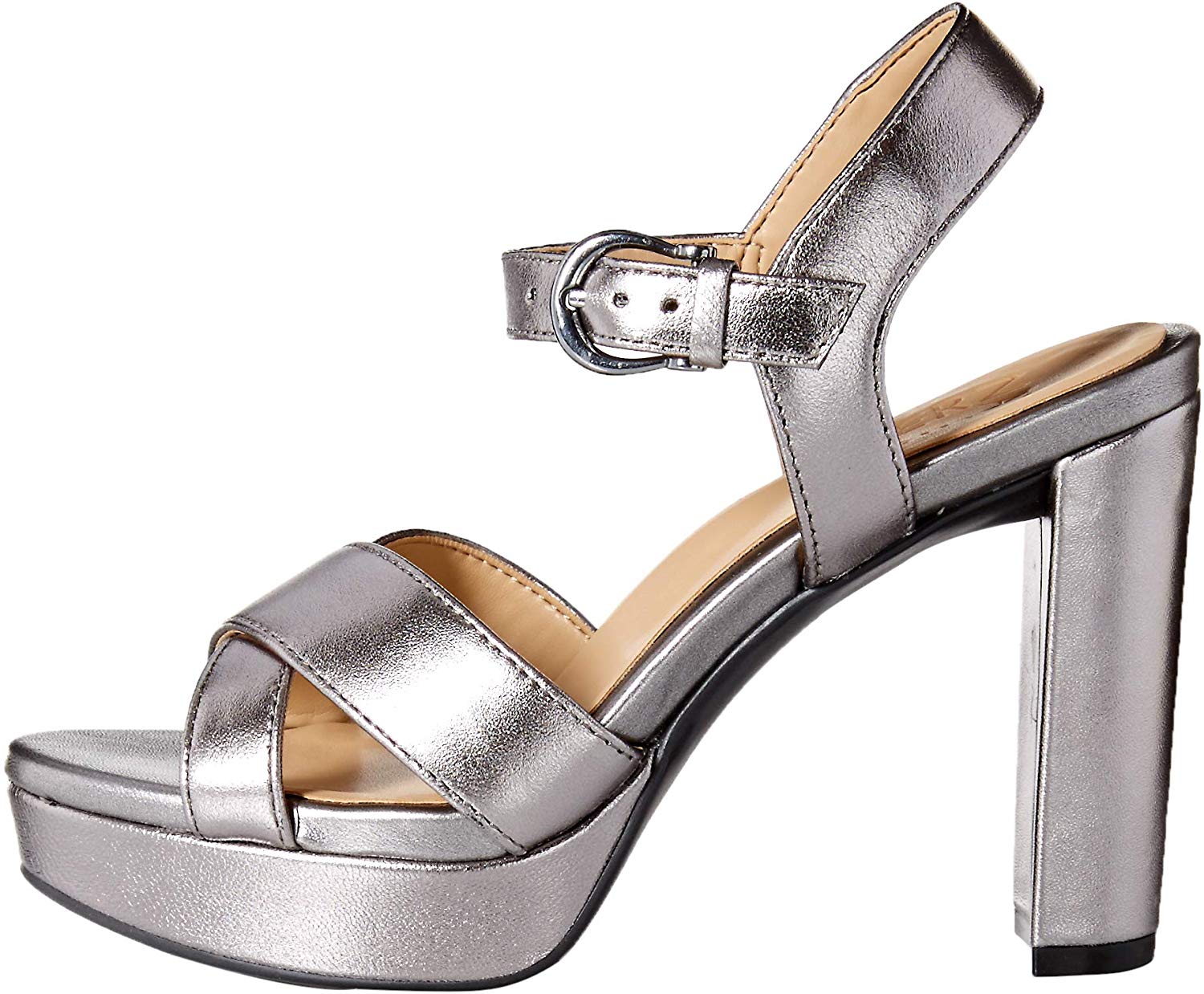 Naturalizer Womens Heeled Sandals in Silver Color, Size 10 SUF ...