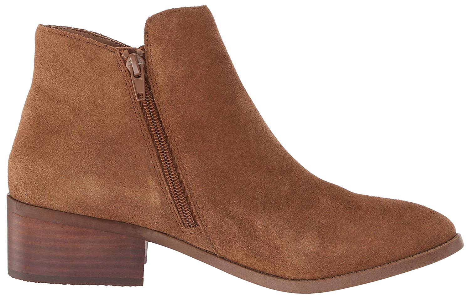 Steve Madden Womens Dacey Leather Round Toe Ankle Cognac Suede Size 6.0