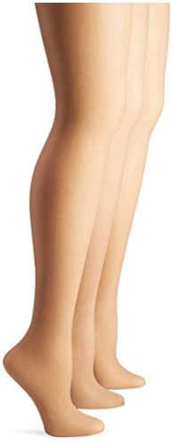 No Nonsense Womens Control Top Pantyhose 3-Pack, Off, Off 