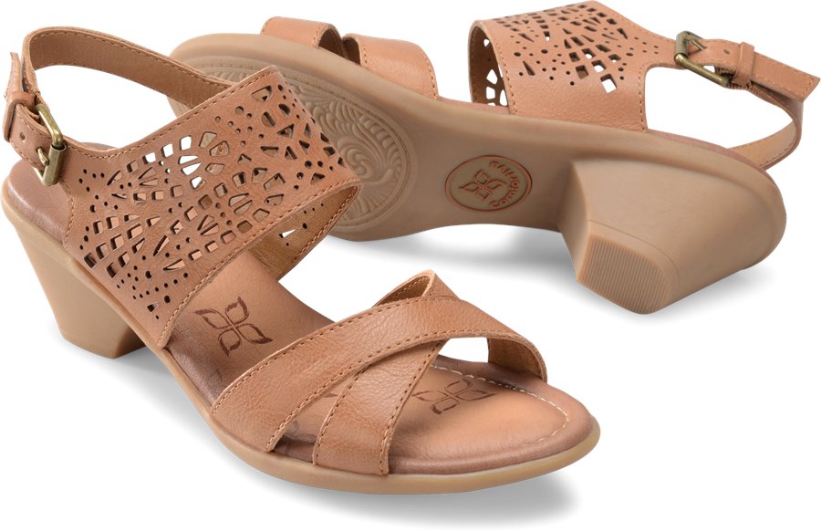 womens tan slip on sandals