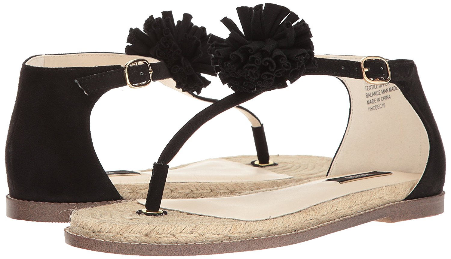 kensie Womens Flat Sandals in Black Color, Size 5 GOQ | eBay