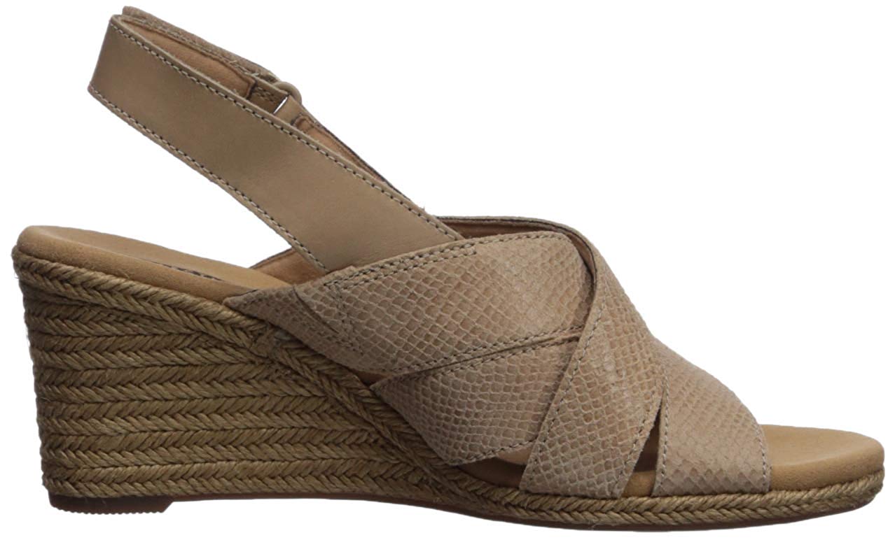 Clarks Womens Wedged Sandals in Tan Color, Size 7.5 XMI eBay