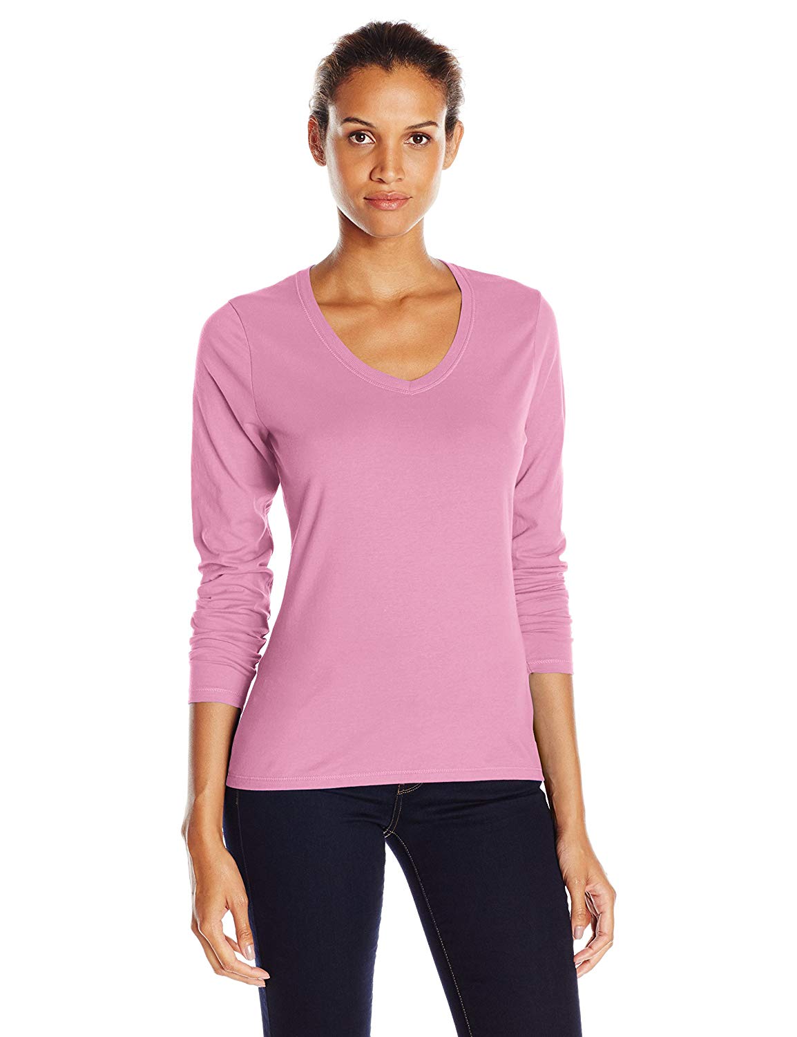 pink t shirt hanes