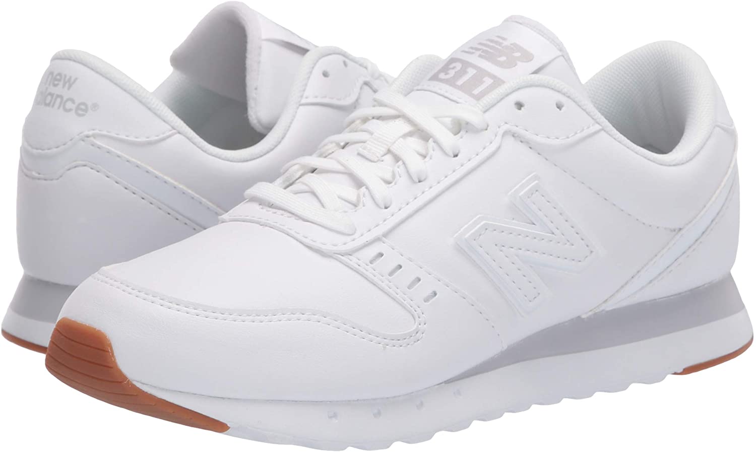 all white new balance trainers