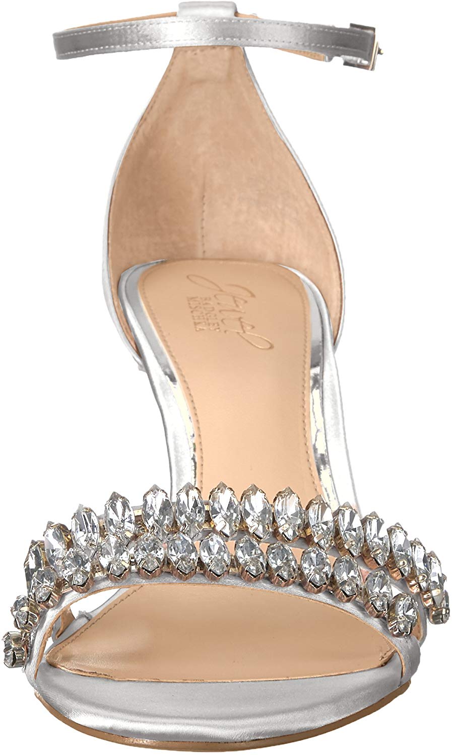 badgley mischka laney satin & crystal sandals