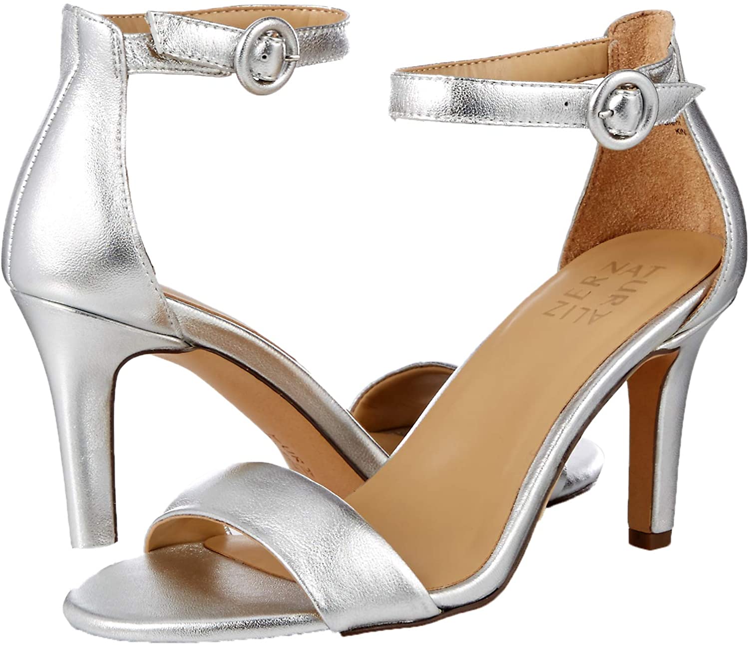 inexpensive silver heels