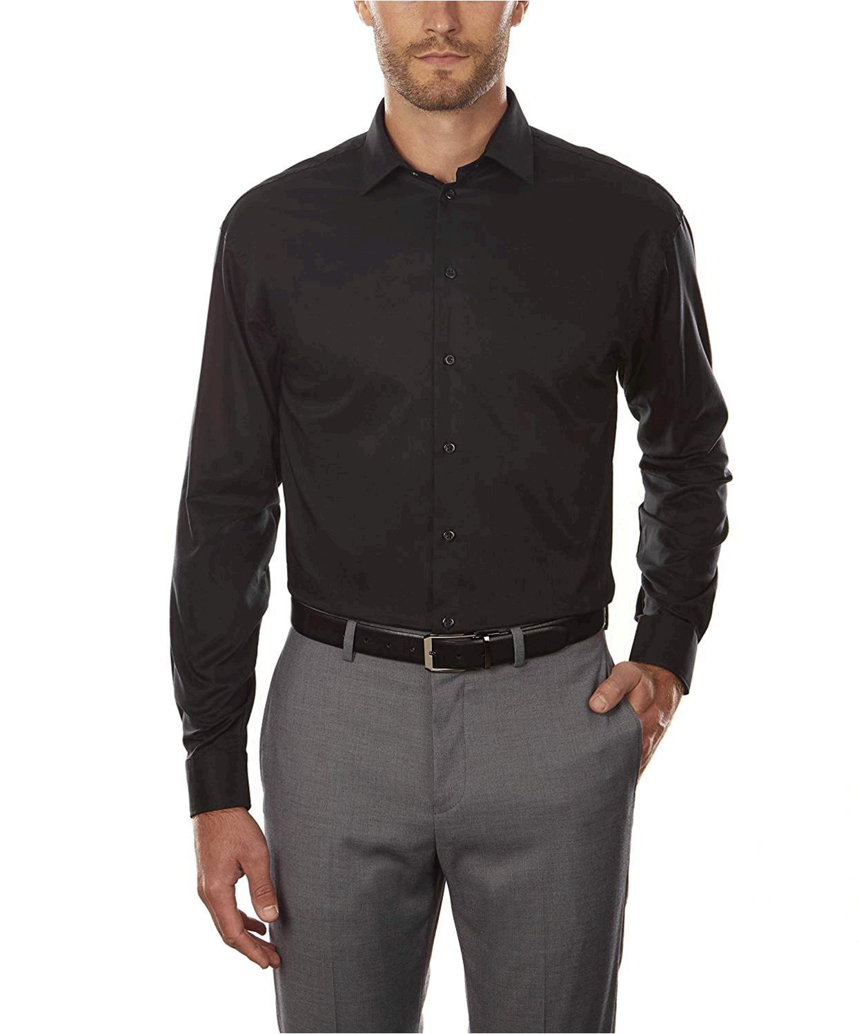 kenneth-cole-unlisted-men-s-dress-shirt-regular-fit-solid-black