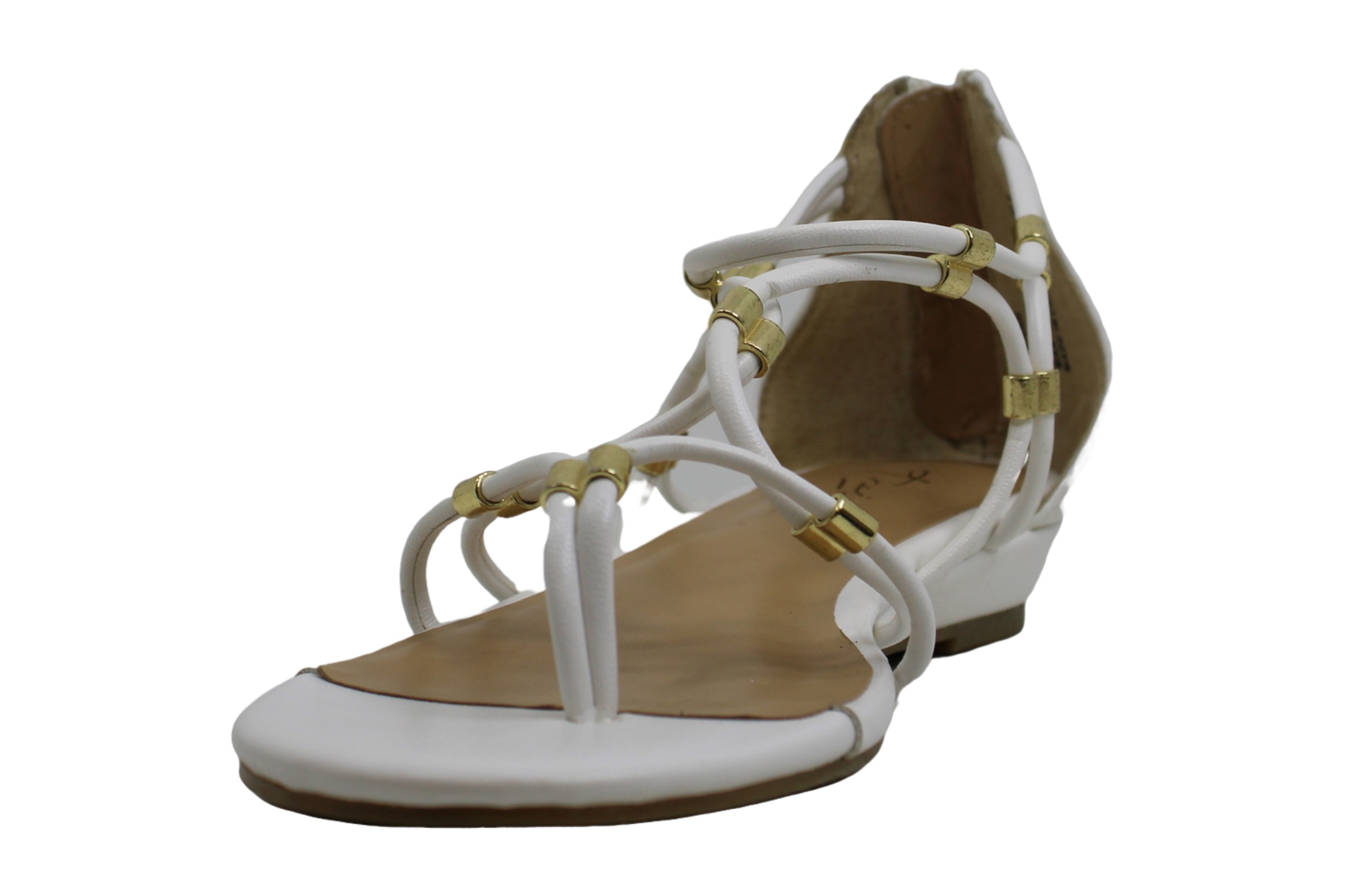 womens white sandals size 4