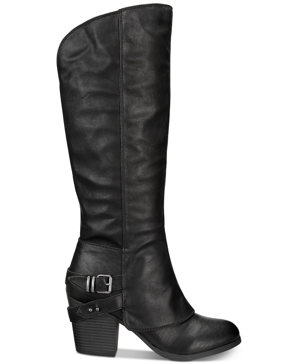 American Rag Womens Emilee Almond Toe Knee High Fashion Boots Size 9.0 Black