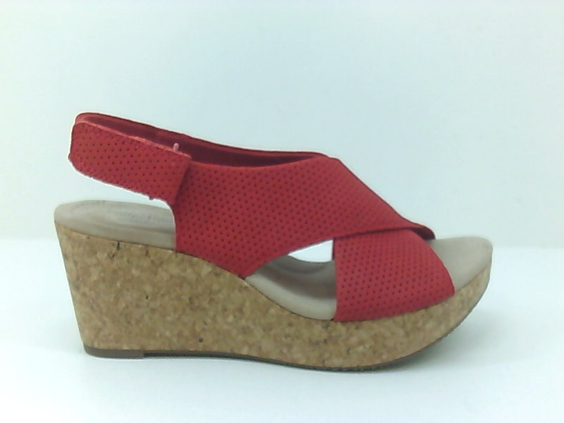 Clarks Women's Shoes Wedged Sandals, Red, Size 7.5 | eBay