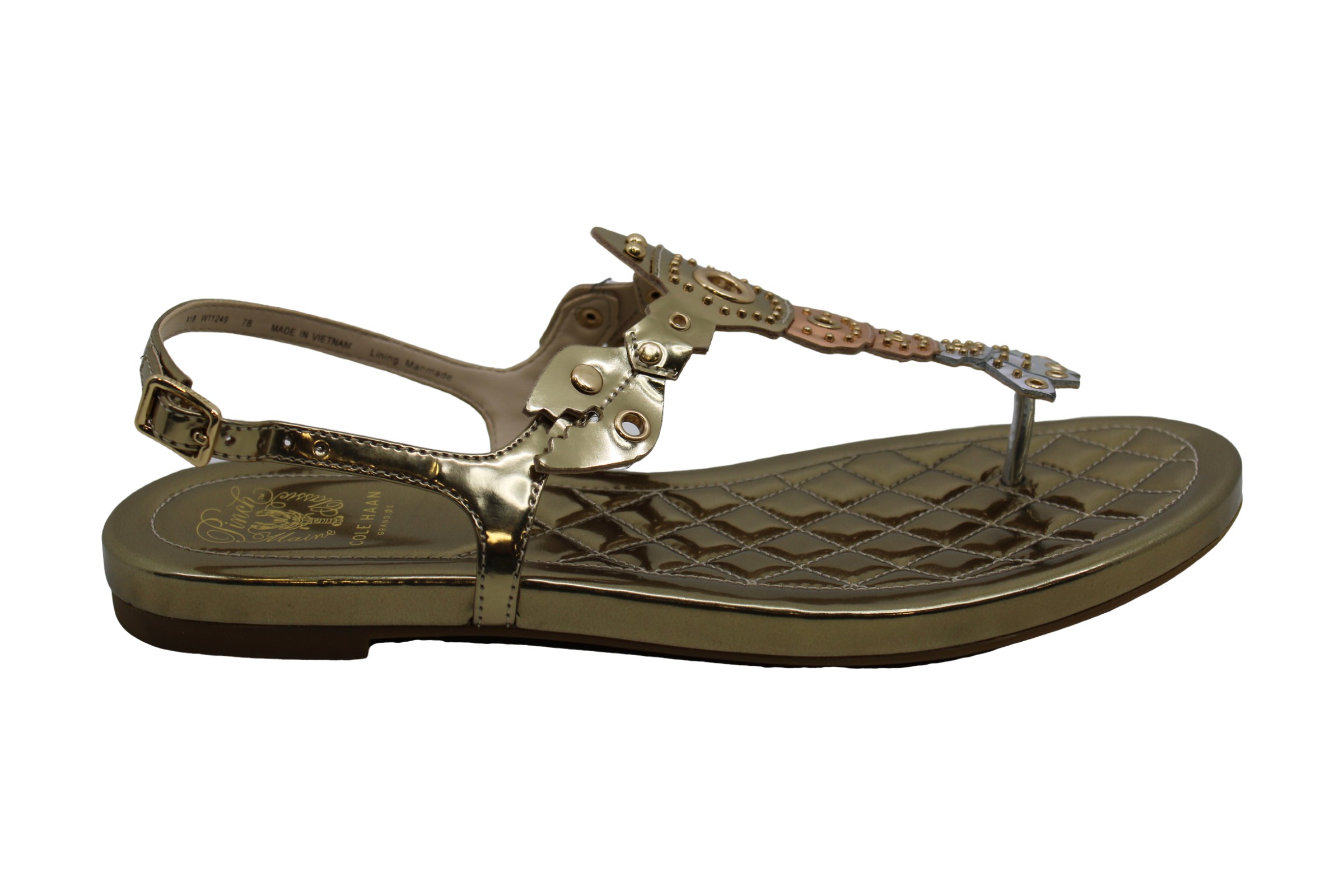 cole haan leather flat sandals