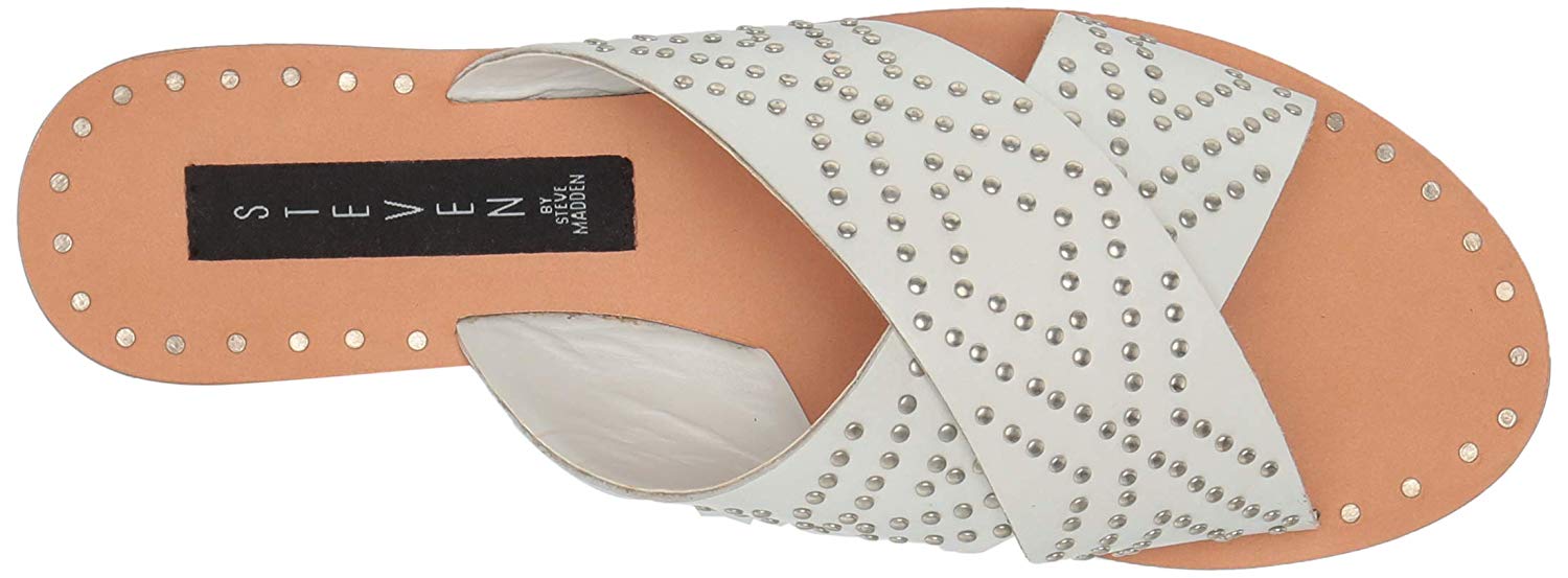 steve madden flat sandals white