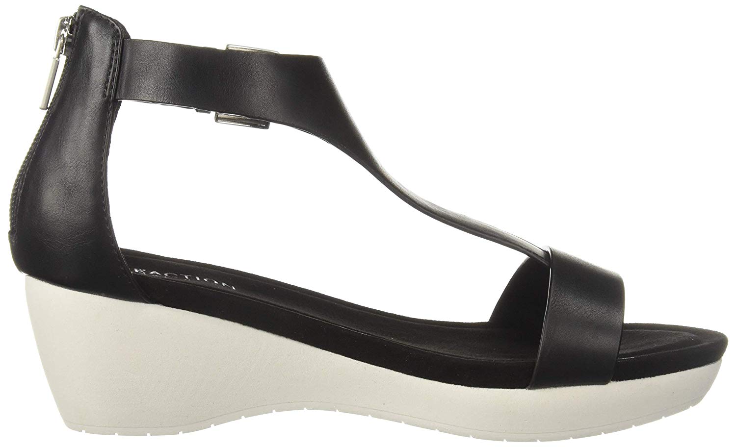 Kenneth Cole Reaction Great Gal T-strap Wedge Sandals Black 5 US / 35 EU for sale online | eBay