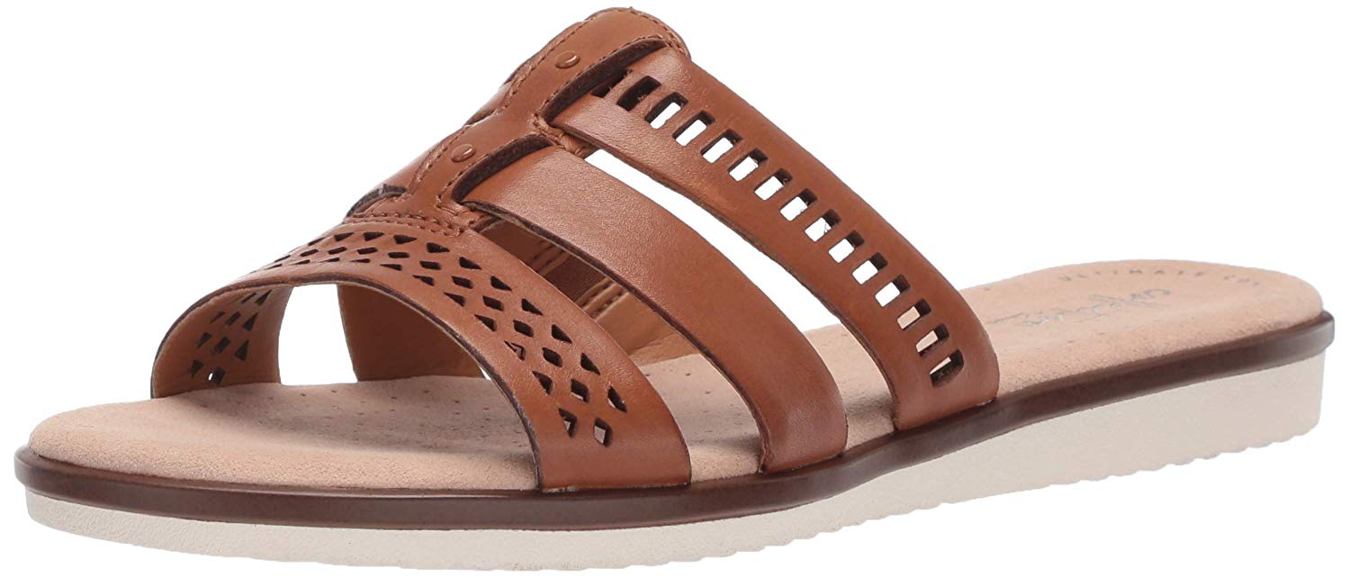 womens tan slides