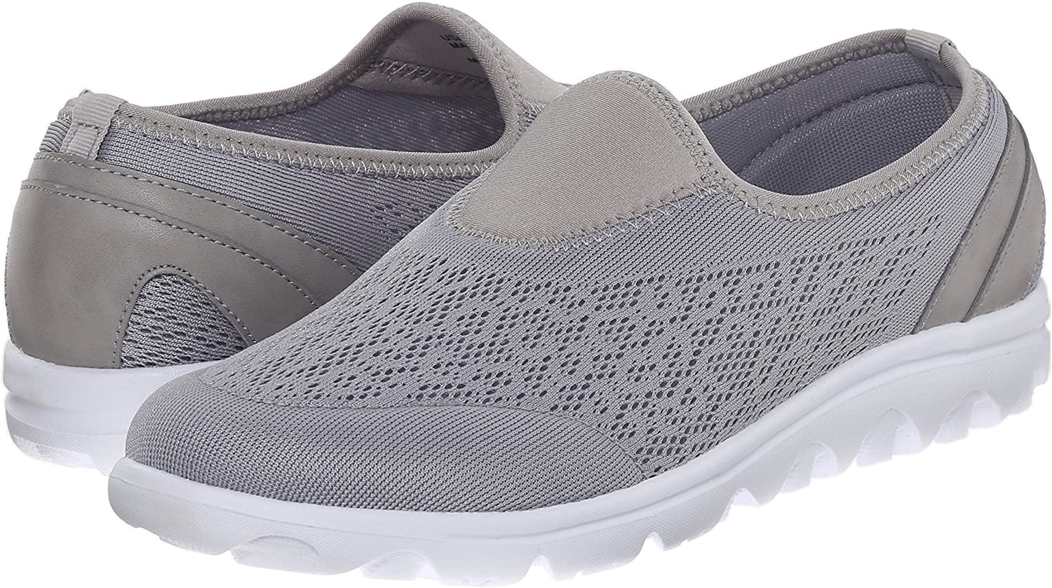 Propét Women's TravelActiv Slip-on Sneaker, Silver, Size 8.5 KFS1. 