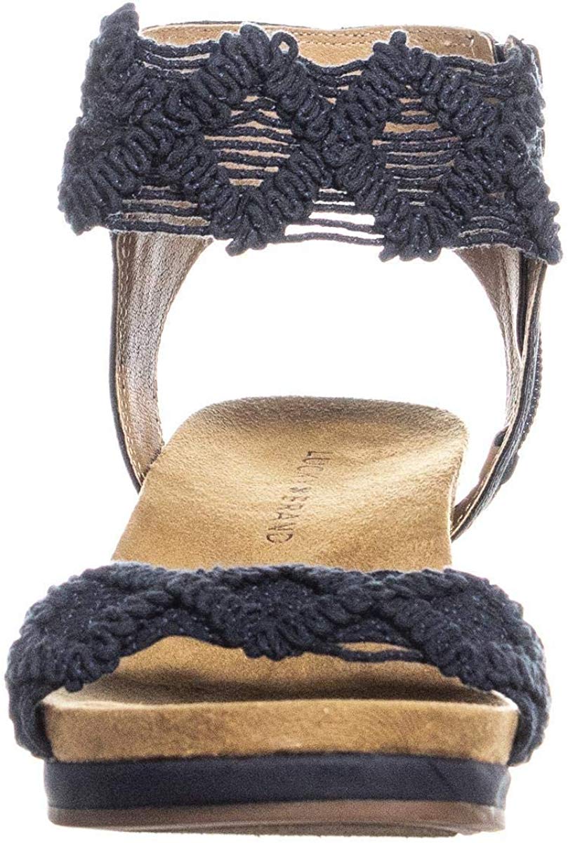 Lucky Brand Womens Wedged Sandals in Blue Color, Size 6 MSN | eBay
