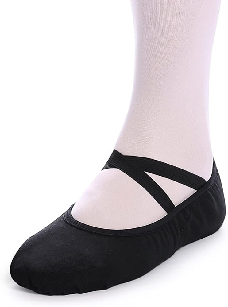 Bezioner Girls Canvas Ballet Shoes Ballet Slipper for Kids Women 