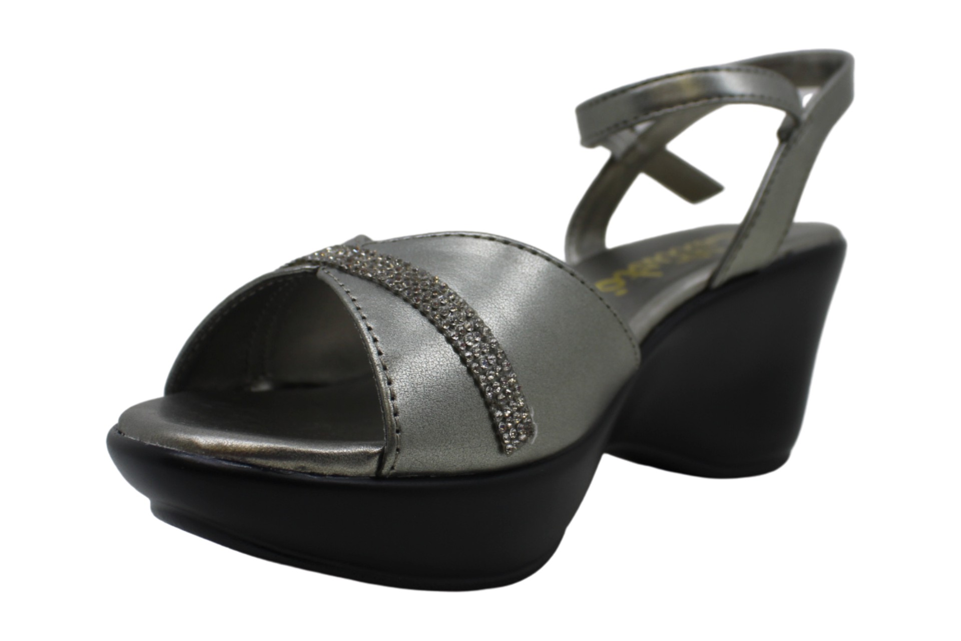 pewter open toe shoes