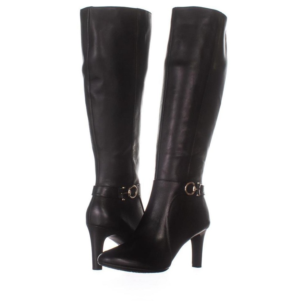 Bandolino Lella Knee High BOOTS 324 Black Leather 8 US for sale online ...