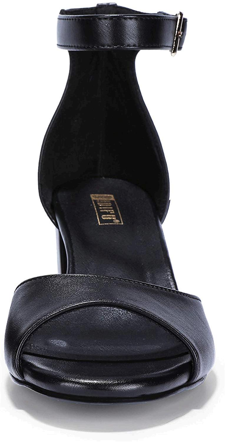 Buy IDIFU Womens Candie Low Block Heels Sandals Peep Toe 