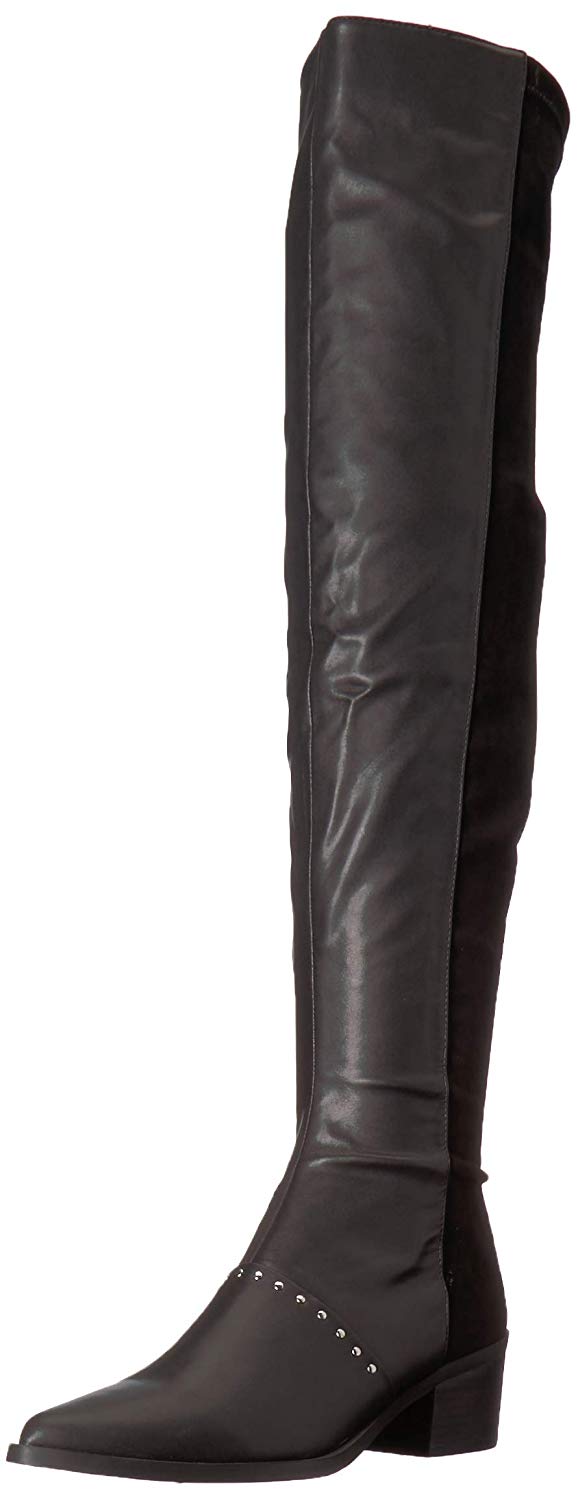 satin over knee boots