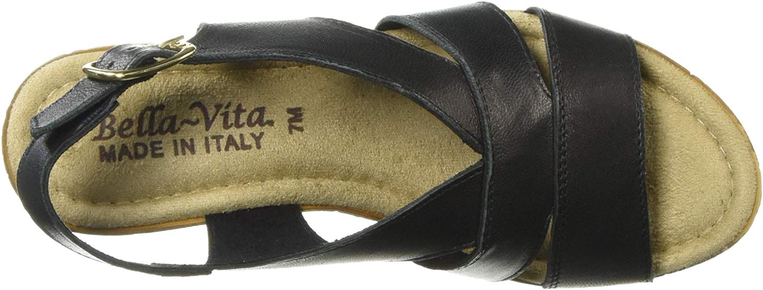bella vita women's scarlett slingback size 9 black leather